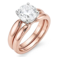 Afbeelding in Gallery-weergave laden, echte round diamant 1.50karaat ring zijaanzicht