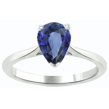 Afbeelding in Gallery-weergave laden, echte pear saffier 1.50karaat ring profielweergave