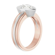 Afbeelding in Gallery-weergave laden, Solitaire Peer Oud Europees Geslepen Natuurlijke uit de aarde gewonnen Diamanten Ring Kastzetting 2.20 Karaat