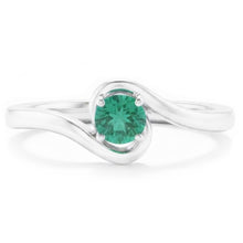 Afbeelding in Gallery-weergave laden, Solitaire Ring 1,50 karaat Colombiaanse groene smaragd gedraaide stijl