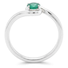 Afbeelding in Gallery-weergave laden, Solitaire Ring 1,50 karaat Colombiaanse groene smaragd gedraaide stijl
