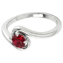 Afbeelding in Gallery-weergave laden, echte round robijn 1.50karaat ring op wit
