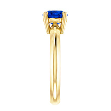 Afbeelding in Gallery-weergave laden, Solitaire Ring Blauwe Saffier 1,25 Karaat Geel Goud 14K Sieraden