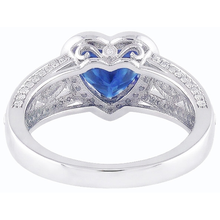 Afbeelding in Gallery-weergave laden, echte heart diamant 2karaat ring bovenaanzicht