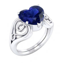Afbeelding in Gallery-weergave laden, echte heart diamant 3.50karaat ring vooraanzicht