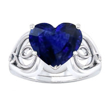 Afbeelding in Gallery-weergave laden, echte heart diamant 3.50karaat ring zijaanzicht
