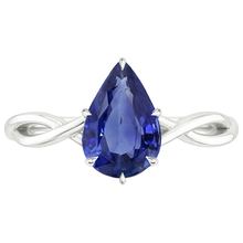 Afbeelding in Gallery-weergave laden, echte pear diamant 2.50karaat ring profielweergave
