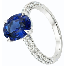 Afbeelding in Gallery-weergave laden, echte round diamant 4.50karaat ring bovenaanzicht