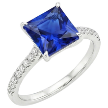 Afbeelding in Gallery-weergave laden, Natuurlijke Saffier Ring 6ct - Witgoud 14K