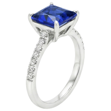 Afbeelding in Gallery-weergave laden, Natuurlijke Saffier Ring 6ct - Witgoud 14K