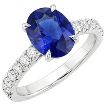 Afbeelding in Gallery-weergave laden, echte round diamant 4karaat ring zijaanzicht