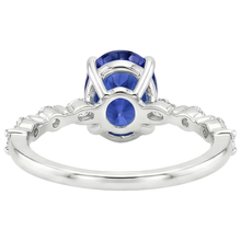 Afbeelding in Gallery-weergave laden, echte round diamant 4karaat ring bovenaanzicht