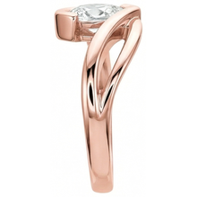 Afbeelding in Gallery-weergave laden, Solitaire Ring Oud Geslepen Peer Natuurlijke uit de aarde gewonnen Diamant Gedraaide Gespleten Schacht 2.25 Karaat