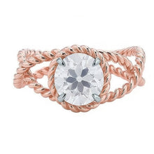 Afbeelding in Gallery-weergave laden, echte round diamant 1karaat ring close-up detail