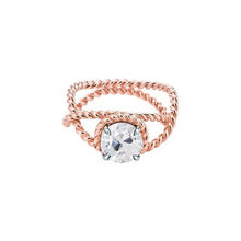 Afbeelding in Gallery-weergave laden, echte round diamant 1karaat ring vooraanzicht