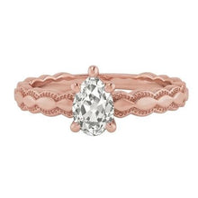 Afbeelding in Gallery-weergave laden, Solitaire Ring Peer Oude Mijnwerker Echt Diamant 1,50 Karaat Rose Gouden Sieraden