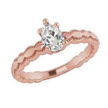 Afbeelding in Gallery-weergave laden, Solitaire Ring Peer Oude Mijnwerker Echt Diamant 1,50 Karaat Rose Gouden Sieraden