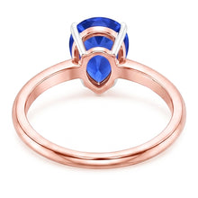 Afbeelding in Gallery-weergave laden, Solitaire Ring Peer Sri Lankaanse Saffier 3 Karaat