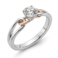 Afbeelding in Gallery-weergave laden, echte round diamant 1karaat ring zijaanzicht