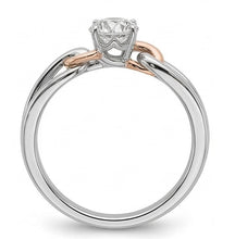 Afbeelding in Gallery-weergave laden, echte round diamant 1karaat ring bovenaanzicht