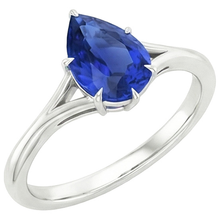 Afbeelding in Gallery-weergave laden, echte pear diamant 2.50karaat ring close-up detail