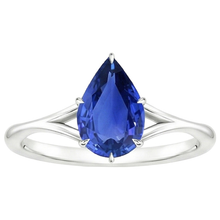 Afbeelding in Gallery-weergave laden, echte pear diamant 2.50karaat ring profielweergave