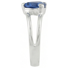Afbeelding in Gallery-weergave laden, Solitaire Ring Split Shank Triljoen Sri Lankaanse saffier 1 karaat