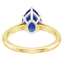 Afbeelding in Gallery-weergave laden, echte pear diamant 2karaat ring profielweergave