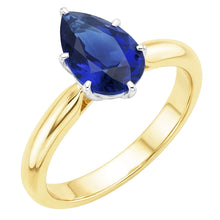 Afbeelding in Gallery-weergave laden, echte pear diamant 3karaat ring zijaanzicht