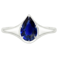Afbeelding in Gallery-weergave laden, echte pear diamant 3.50karaat ring bovenaanzicht