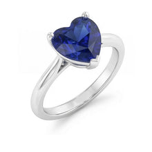 Afbeelding in Gallery-weergave laden, echte heart diamant 2.50karaat ring close-up detail