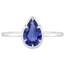 Afbeelding in Gallery-weergave laden, echte pear diamant 2.50karaat ring profielweergave