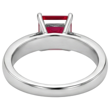 Afbeelding in Gallery-weergave laden, Solitaire Robijn Ring 1 Karaat Wit Goud 14K