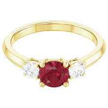 Afbeelding in Gallery-weergave laden, Solitaire Robijn Ring 1,25 Karaat Geel Goud 14K