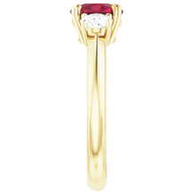 Afbeelding in Gallery-weergave laden, Solitaire Robijn Ring 1,25 Karaat Geel Goud 14K