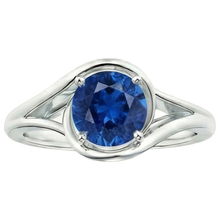 Afbeelding in Gallery-weergave laden, echte round diamant 2karaat ring zijaanzicht