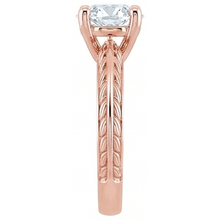 Afbeelding in Gallery-weergave laden, Solitaire Ronde Oud Geslepen Echte Natuurlijke uit de a aarde gewonnen Diamanten Ring 3 Karaat Roségoud 14K