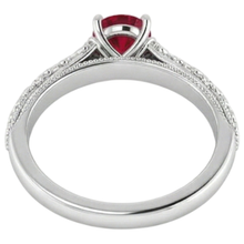 Afbeelding in Gallery-weergave laden, Solitaire Ruby Ring 0,75 karaat antieke stijl Nieuw
