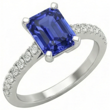 Afbeelding in Gallery-weergave laden, echte round diamant 3karaat ring zijaanzicht