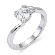 Afbeelding in Gallery-weergave laden, echte round diamant 1.50karaat ring zijaanzicht