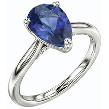 Afbeelding in Gallery-weergave laden, echte pear diamant 2.50karaat ring zijaanzicht