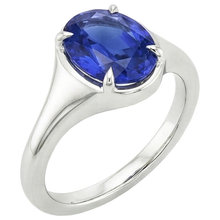 Afbeelding in Gallery-weergave laden, echte oval diamant 3karaat ring zijaanzicht