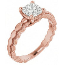 Afbeelding in Gallery-weergave laden, Solitaire Verlovingsring Oud Geslepen Kussen uit de aarde gewonnen Diamant 2.50 Karaat