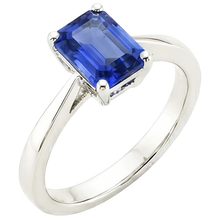 Afbeelding in Gallery-weergave laden, echte saffier 2karaat ring close-up detail