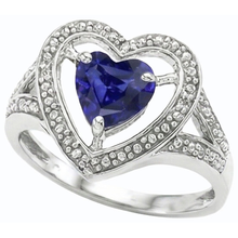 Afbeelding in Gallery-weergave laden, echte heart diamant 1.50karaat ring close-up detail