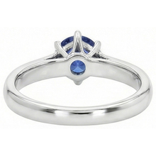 Afbeelding in Gallery-weergave laden, Solitaire blauwe saffier edelsteen ring 2 karaat witgoud