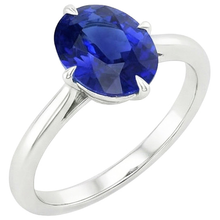 Afbeelding in Gallery-weergave laden, echte oval diamant 3karaat ring zijaanzicht