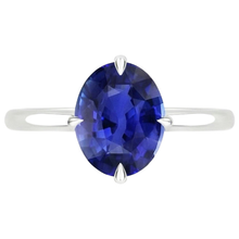 Afbeelding in Gallery-weergave laden, echte oval diamant 3karaat ring profielweergave