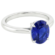 Afbeelding in Gallery-weergave laden, echte oval diamant 3karaat ring op wit