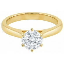 Afbeelding in Gallery-weergave laden, echte round diamant 1.51karaat ring zijaanzicht